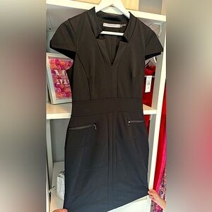 Andrew Marc Structured Bandage Panel Dress with Pockets